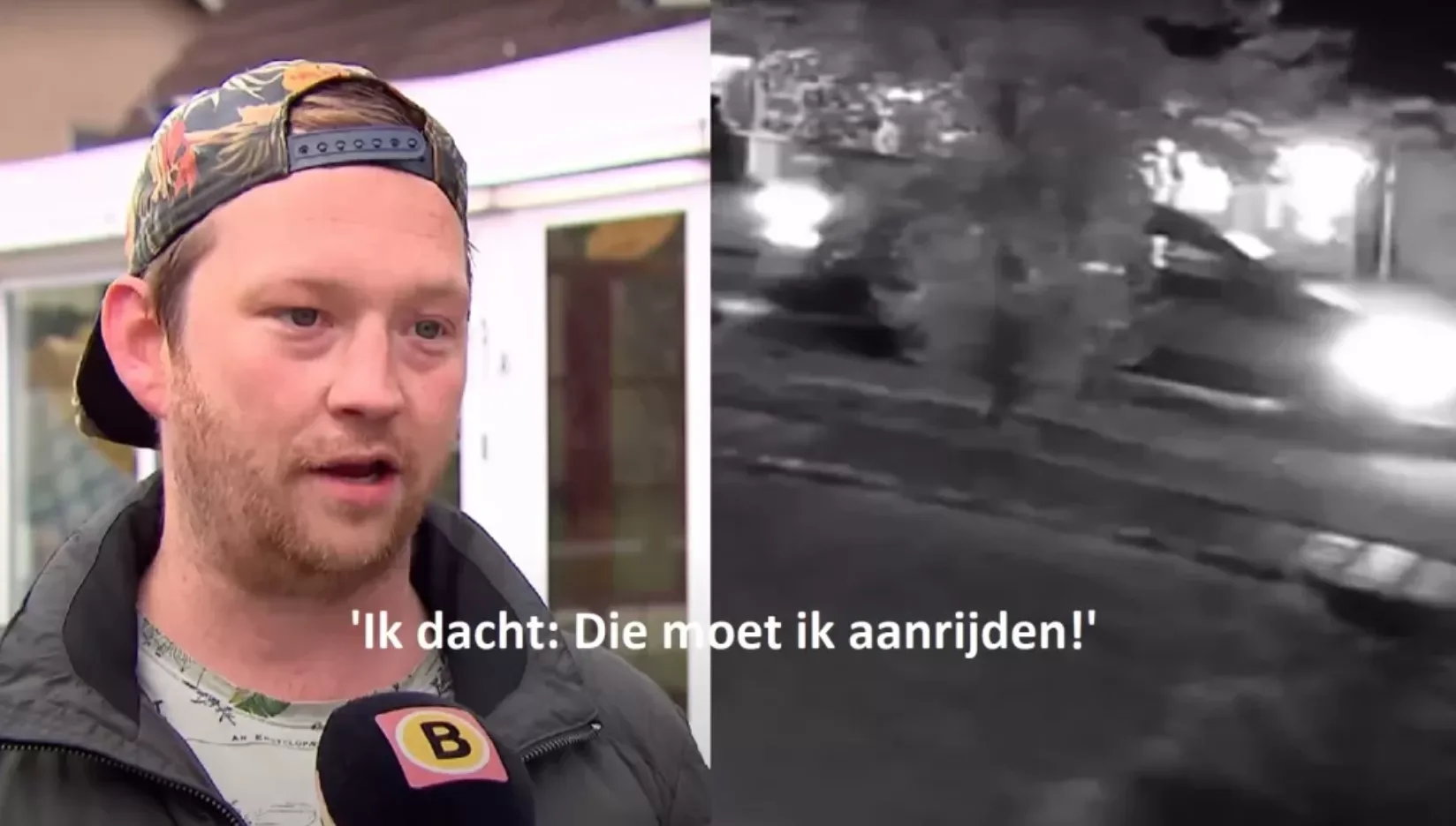 Deze held Erwin ziet getinte boeven de favorite friettent beroven en rijdt ze aan