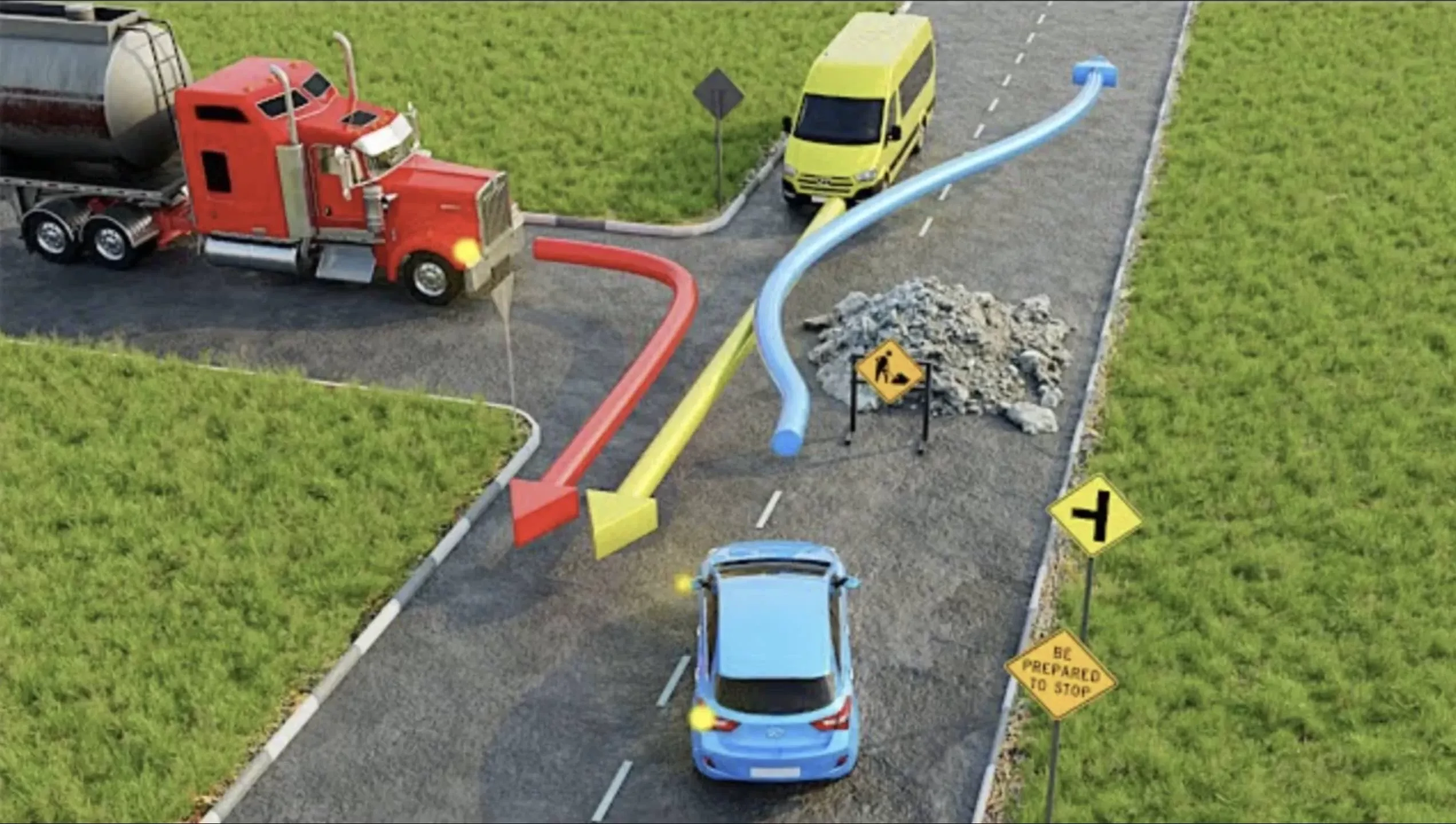 Verkeersregels: Welke auto mag als eerst gaan rijden?