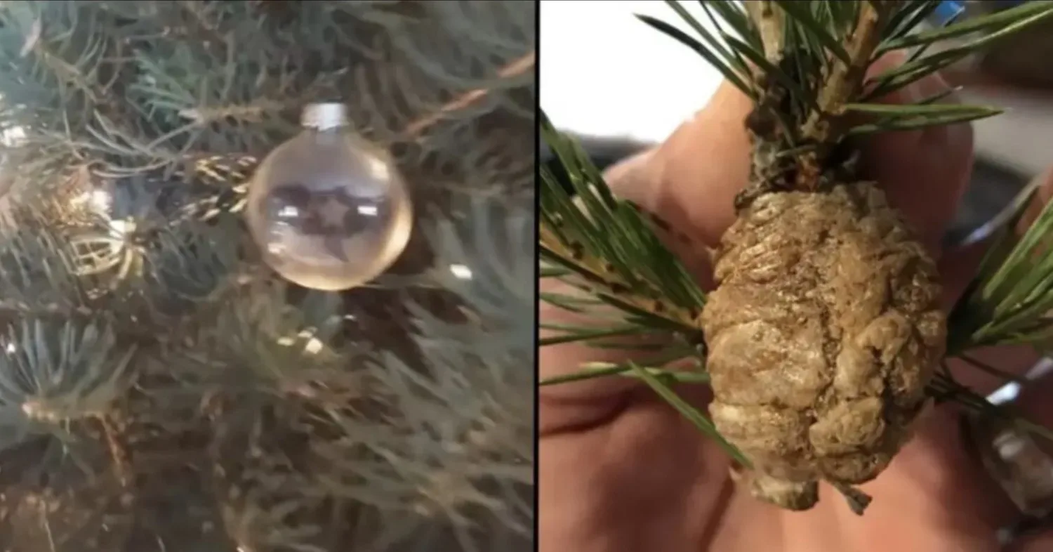 LET OP: Deze rare ‘klomp’ in je kerstboom is geen dennenappel. De waarheid bezorgt je kippenvel!