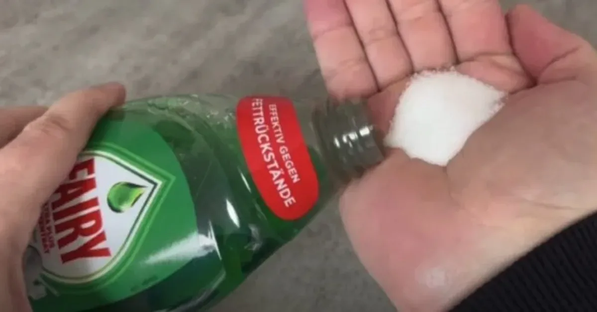 Dit gebeurt er wanneer je afwasmiddel met een beetje zout mengt (werkt echt)