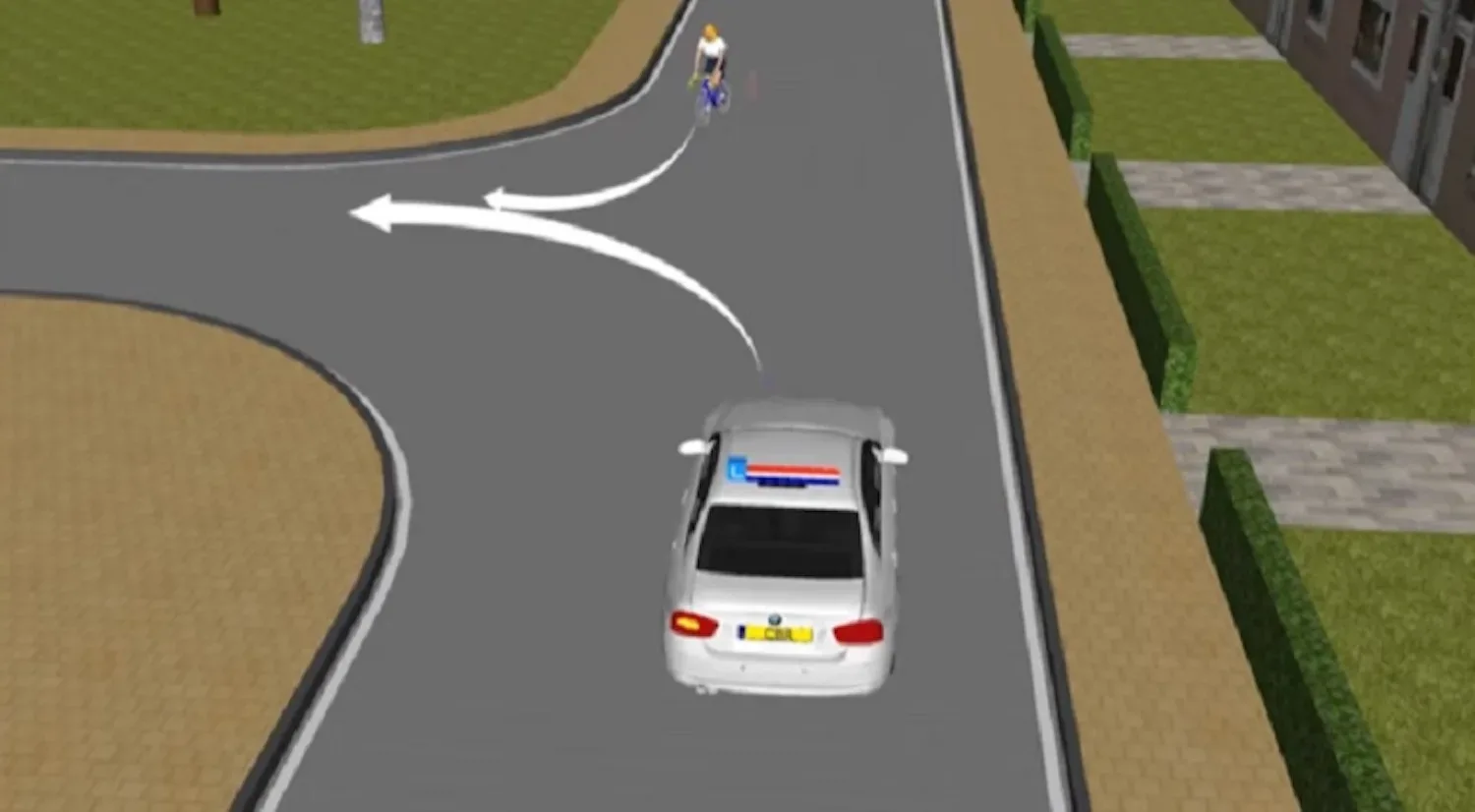 Wie heeft hier voorrang de fiets of de auto? (58% van de mensen heeft dit fout)