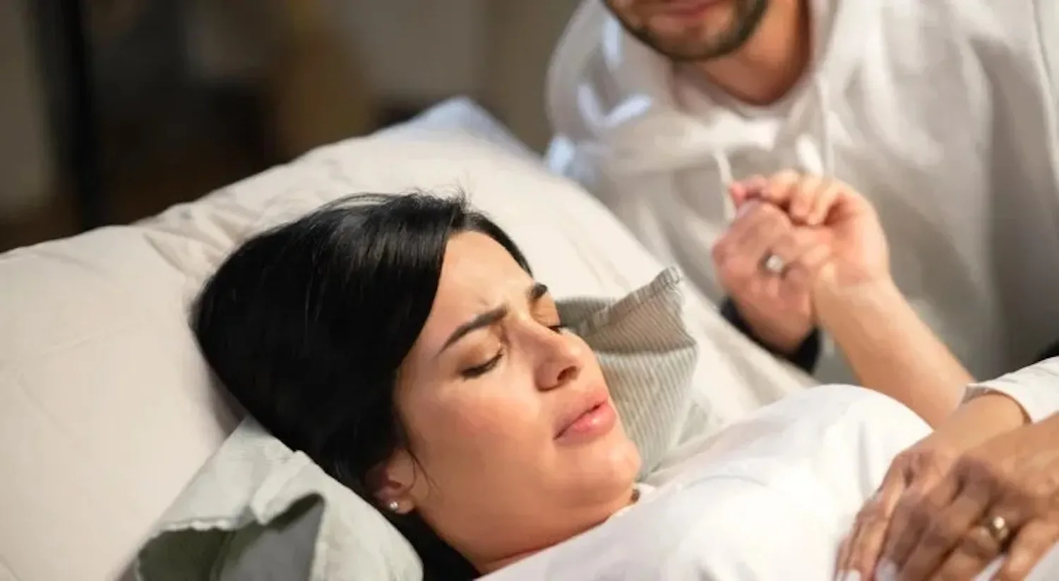 Vrouw wilt haar echtgenoot niet in de verloskamer vanwege zijn raar gedrag