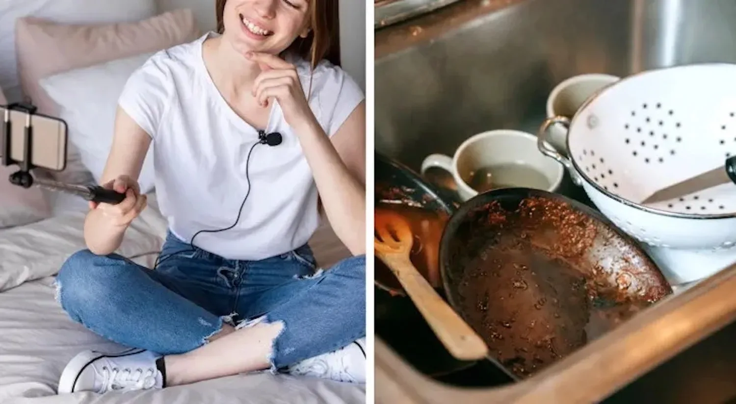 Man geeft zijn vrouw de schuld: ”Leg die telefoon weg en ga het huis schoonmaken!”