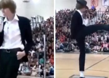 “Stille jongen’ verbluft school met perfecte choreografie van ‘Billie Jean’