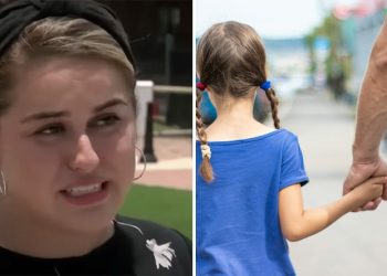 Meisje fluistert naar vrouw dat de man die bij haar is haar vader niet is, waarop de vrouw meteen ingrijpt