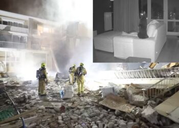 Beelden: Nieuwe beelden opgedoken van verwoestende explosies in Haagse flat