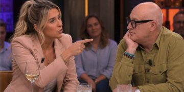 Estavana Polman pakt René van der Gijp live aan en laat hem niet zomaar wegkomen