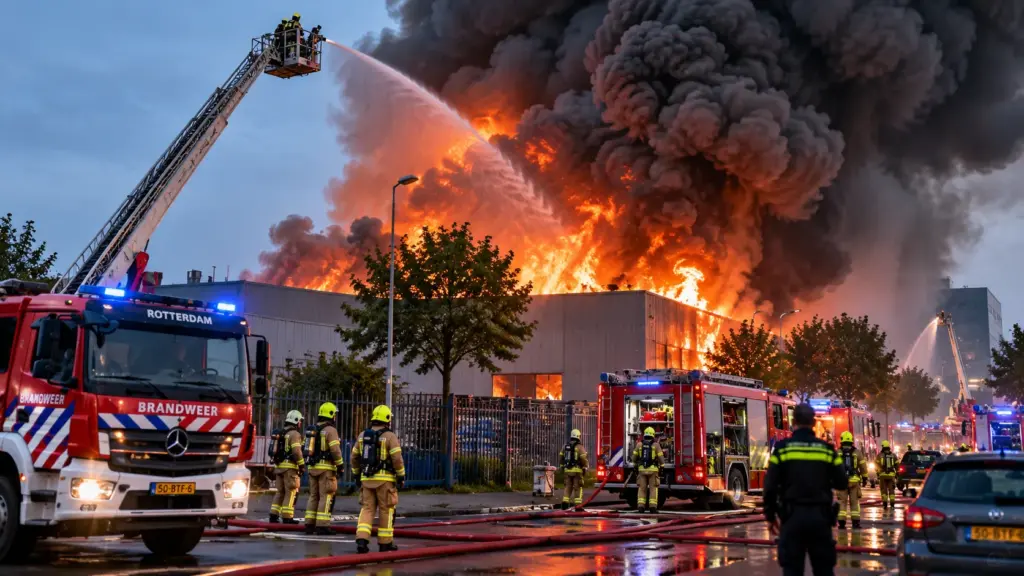 NL-Alert verstuurd vanwege enorme brand: dit is er aan de hand